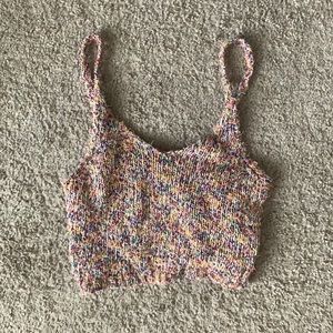 Colorful Knit Crop Top